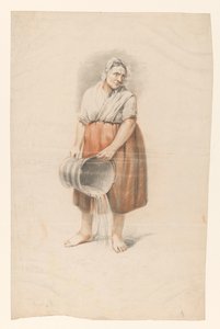 Standing Woman Pouring Out a Bucket by Alexander Cranendoncq