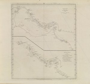 Plans of Ports, Dalrymple, Alexander published in 1791 ID Number 41167-2001 A plane chart of part of the Gulf of Persia, partly corrected by Lieut. Edward Harvey 1778 by Alexander Dalrymple