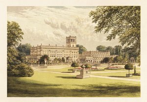 Trentham Hall, Staffordshire, England, 1880 (engraving)