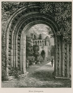 Dryburgh Abbey, West Entrance by Alexander Francis Lydon