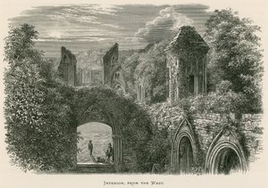 Glastonbury Abbey, Interior, from the West by Alexander Francis Lydon