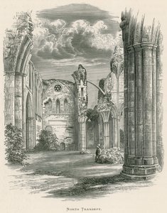 Melrose Abbey, North Transept by Alexander Francis Lydon