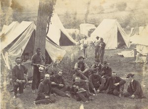 Group at Headquarters of the Army of the Potomac, Antietam, October 1862 by Alexander Gardner