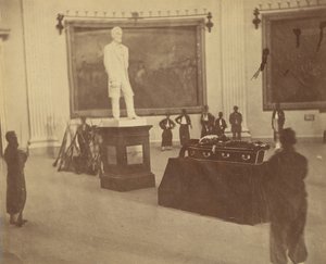 Thaddeus Stevens Lying in State in the Rotunda of the Capitol at Washington, 1867 by Alexander Gardner