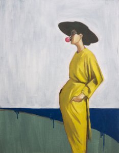 Elegant Woman Pink Bubble