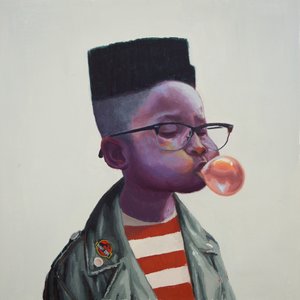 Retro Boy Bubblegum Bubble by Alexander Grahovsky