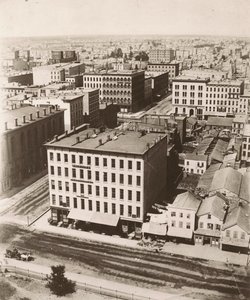 View north-northwest from the cupola of the courthouse in Chicago, 1858 by Alexander Hesler