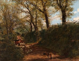 Spring Sunshine: A Lane Near Melrose by Alexander Jnr. Fraser