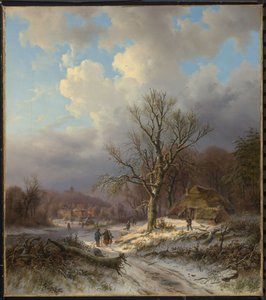 Snow Landscape by Alexander Joseph Daiwaille