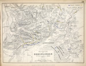 Map of the Battle of Hohenlinden, published by William Blackwood and Sons, Edinburgh and London, 1848