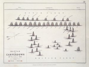 Plan of the Battle of Camperdown, 11th October 1797, c.1830s