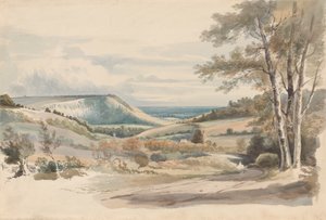 Boxhill from West Humble Lane by Alexander Monro