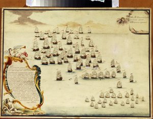 The Naval Battle of Kerch Strait on July 19, 1790 by Alexander Nikolaevich Depaldo