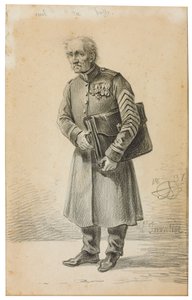 A Veteran of the Imperial Russian Army, 1837 by Alexander Orlowski