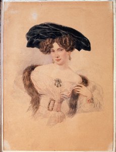 Portrait of the Artist Yevdokiya Bakunina in Black Beret