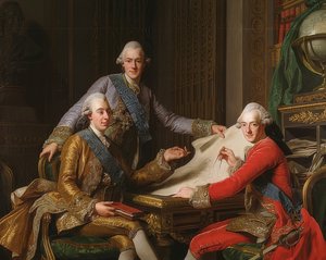 King Gustav III of Sweden and His Brothers. 1771 by Alexander Roslin