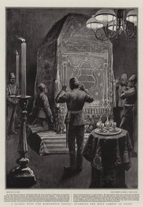 A Sacred Duty for Mahomedan Police, guarding the Holy Carpet at Cairo