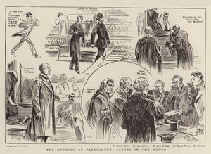 The Opening of Parliament, Scenes in the House