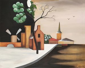 Abstract Village Landscape