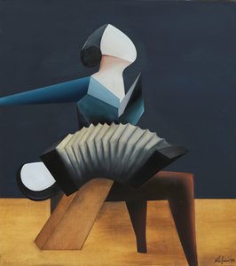 Geometric Accordion Player