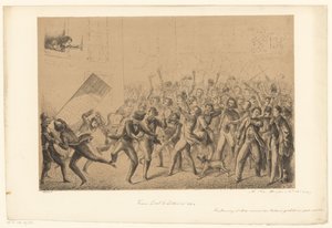Celebrating Students Greet Their Idol Franz Liszt by Alexander Ver Huell (signed by artist)