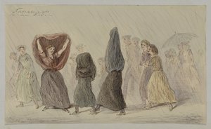 Factory Girls in a Rainstorm by Alexander Ver Huell