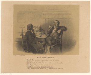 Man and women at table (The Kitchen Book) by Alexander Ver Huell