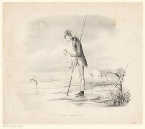 Fisherman Disappointed with His Catch (That Stupid Animal!) (title on object) by Alexander Ver Huell