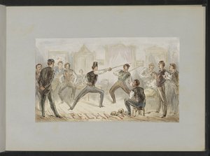 Sword Fight Between Two Men