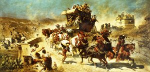 The Spanish Mail Coach in Toledo by Alexander von Wagner