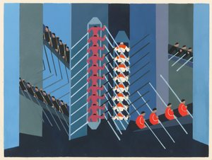 Scenic design from the portfolio Decors de Theatre by Alexandra Alexandrowna Exter