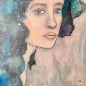 Cosmic Woman Portrait by Alexandra Higgins