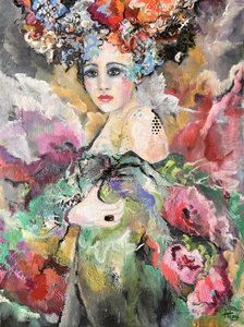 Ethereal Floral Portrait by Alexandra Higgins