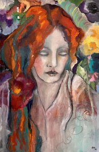 Serene Red Haired Woman by Alexandra Higgins