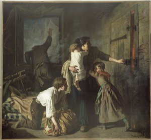 The Fire, 1850 by Alexandre Antigna