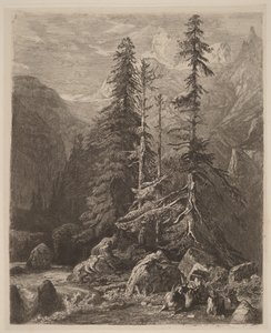 Etching Trials by Alexandre Calame, I, pl. 21 by Alexandre Calame