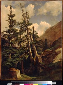 Firs in the Mountains by Alexandre Calame
