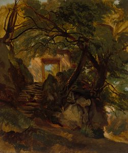 Staircase in the Park of Villa Chigi di Ariccia by Alexandre Calame