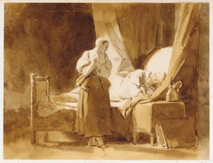 A Woman Watching a Sleeping Man