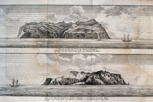 View of Alejandro Selkirk Island or Mas Afuera Island, Juan Fernandez Archipelago, Chile by Nicolas Toussaint Charlet