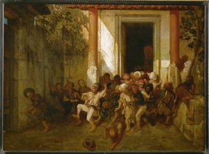Turkish School by Alexandre Gabriel Decamps