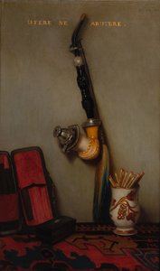 Still Life with Pipe and Matches and Still Life with Herring, Bread, and Cheese (Pair)