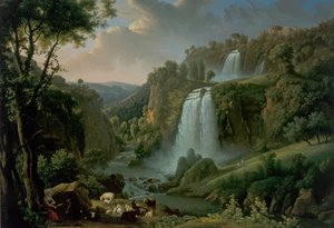 The Cascade At Tivoli With The Temple Of Sibyl
