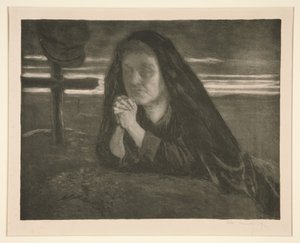 Untitled Study of a Woman Praying at a Soldier