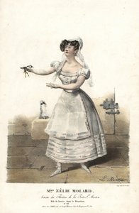 Dancer Miss Zelie Molard and Louise in Le Deserteur by Francois-Alexis Blache Jr., choreographed by Dauberval, Theatre de la Porte St. Martin by Alexandre Marie Colin