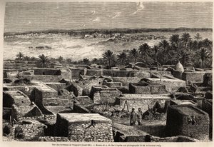 View of the terraces of Tougourt (Oued Rir) by Alexandre de (after) Bar