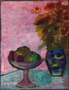 Still Life with Fruit Bowl and Flower Vase, ca. 1932