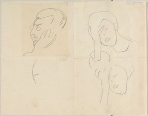 Portrait Sketch of Kandinsky by Alexej von Jawlensky