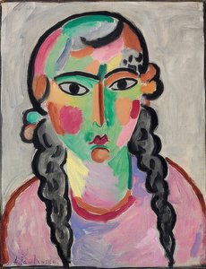 The Pale Girl with Gray Braids by Alexej von Jawlensky