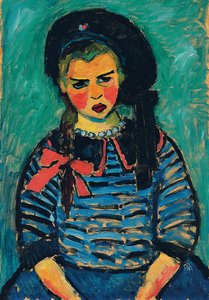 Girl with a Red Bow by Alexej von Jawlensky